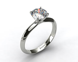 14k White Gold 2.5mm Knife Edge Solitaire Engagement Ring